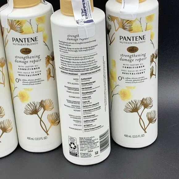 4 Pack - Pantene Nutrient Blends Strengthening Damage Repair CONDITIONER 13.5oz - Picture 4 of 7